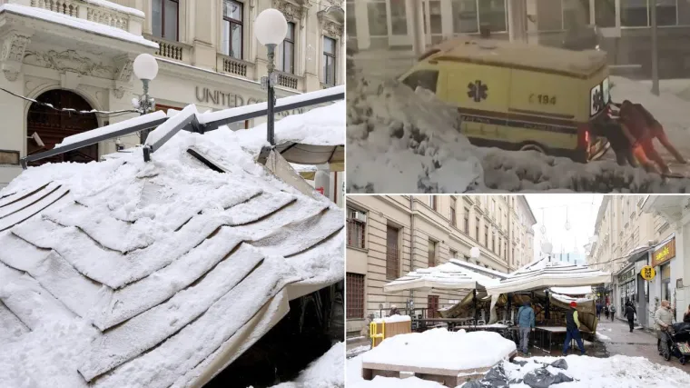 Hitnjaci morali gurati vozilo po Rebru, a sva sreća &scaron;to se nitko nije nalazio ispod ove tende