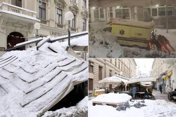 Hitnjaci morali gurati vozilo po Rebru, a sva sreća &scaron;to se nitko nije nalazio ispod ove tende