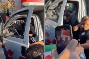 Mu&scaron;karac kamionom uletio u prosvjednike: Na vozilu znakovita poruka?