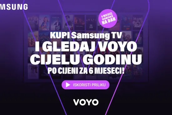 Jo&scaron; danas i sutra imate priliku za genijalnu u&scaron;tedu: Voyo cijelu godinu, a platite samo pola uz kupnju Samsung TV-a