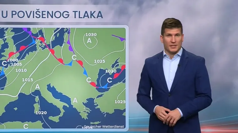 Vremenska prognoza meteorologa Doriana Ribarića: 'Pristiže topliji i vlažniji zrak'