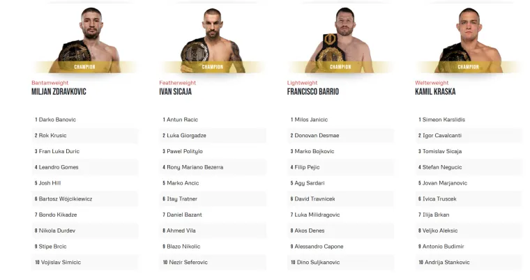 FNC uveo veliku novost! Pogledajte kako stoje va&scaron;i najdraži borci