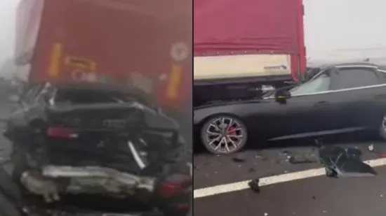 Horor snimke lančanog sudara u susjedstvu: Automobili smrskani, jedan zavr&scaron;io pod kamionom