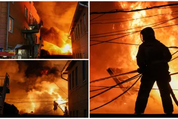 Pogledajte s kakvom se vatrenom stihijom bore ruski vatrogasci: Gori 'skladi&scaron;te namje&scaron;taja'