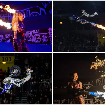 Letjeli zrakom i radili zapanjujuće trikove, a atraktivna bacačica plamena 'zapalila' publiku