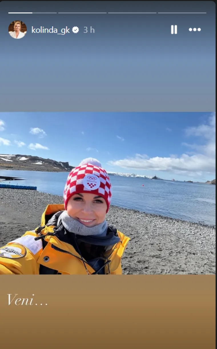 Kolinda Grabar-Kitarović među pingvinima: Odu&scaron;evila javljanjem s Antarktike