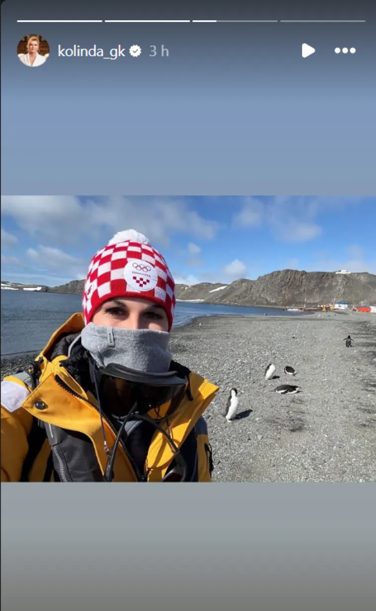 Kolinda Grabar-Kitarović među pingvinima: Odu&scaron;evila javljanjem s Antarktike