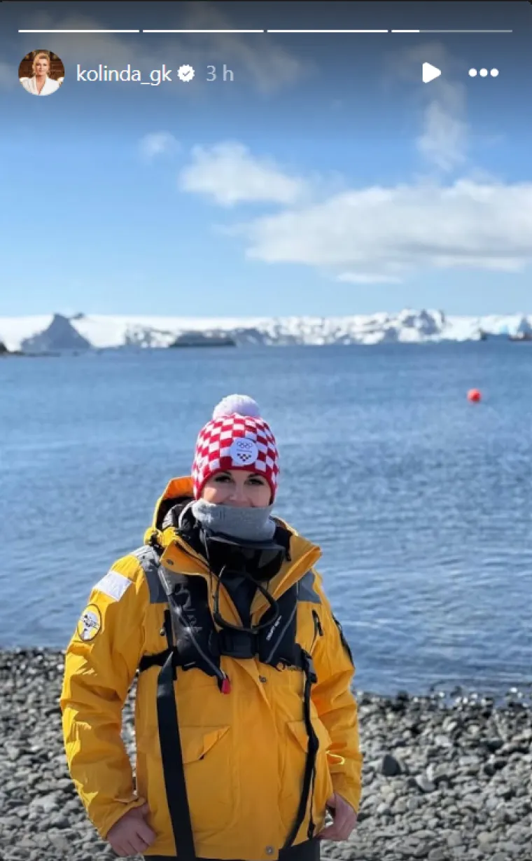 Kolinda Grabar-Kitarović među pingvinima: Odu&scaron;evila javljanjem s Antarktike