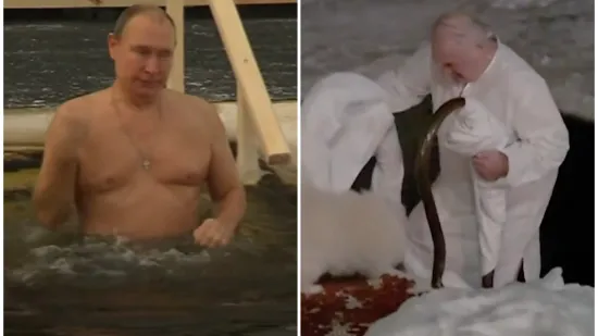 Svi pričaju o Putinu, ali Luka&scaron;enko je pravi hit dana: Pazite kako je u&scaron;ao u ledenu vodu