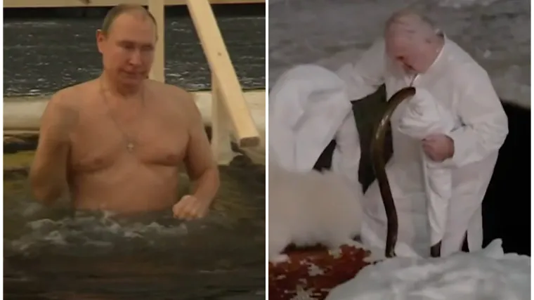 Svi pričaju o Putinu, ali Luka&scaron;enko je pravi hit dana: Pazite kako je u&scaron;ao u ledenu vodu