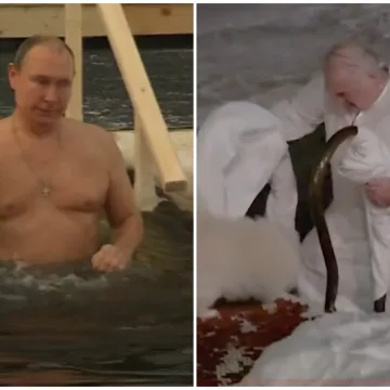 Svi pričaju o Putinu, ali Luka&scaron;enko je pravi hit dana: Pazite kako je u&scaron;ao u ledenu vodu