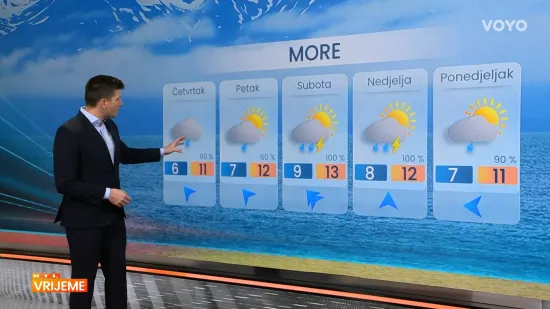 Slijedi porast temperature, a u gorju mogući snijeg i susnježica