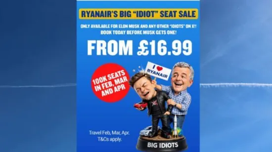 Ryanair izvrijeđao Muska pa dao odličnu ponudu: 'Rasprodaja sjedala za velike idiote'