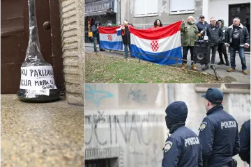 Desničari pred stanom Anke Mrak Tarita&scaron; pu&scaron;tali Thompsona: Do&scaron;lo do eskalacije, intervenirala policija