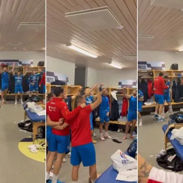 Ekskluzivne snimke slavlja iz svlačionice: Ne mogu dečki bez svoje himne i Thompsona