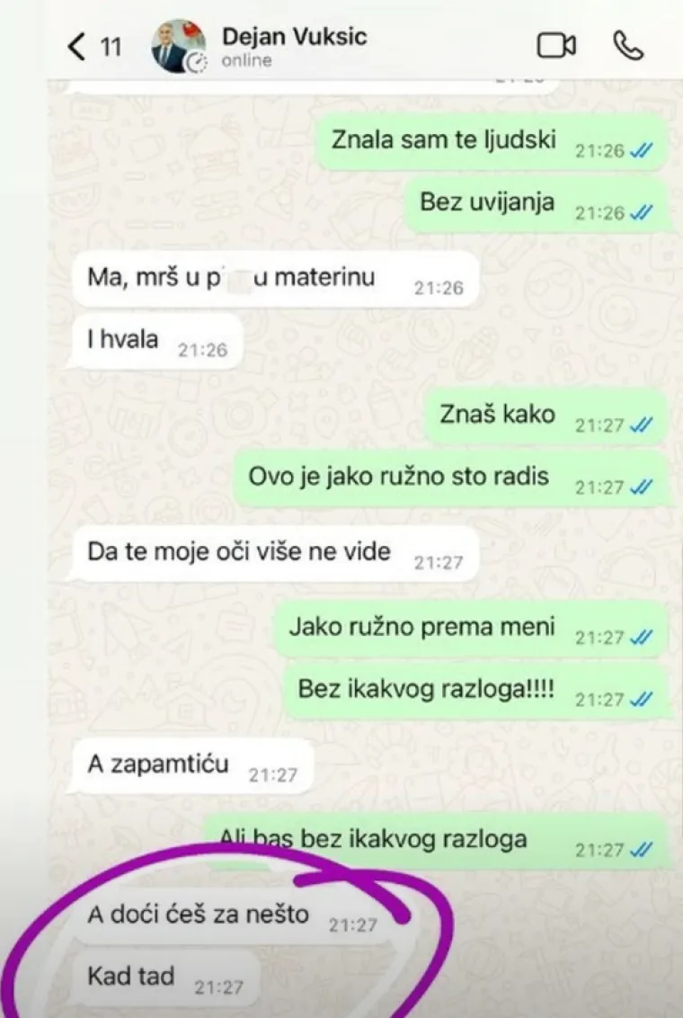 Seks skandal u susjedstvu! Procurile odvratne poruke biv&scaron;eg &scaron;efa obavje&scaron;tajaca: 'Doći će&scaron; kad-tad'