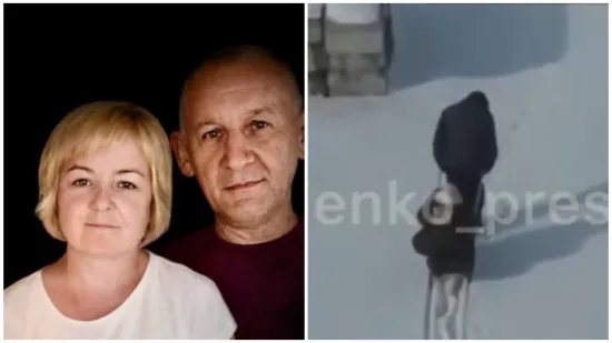 Bolna snimka: Uplakani muž na sanjkama vuče ranjenu ženu bježeći od dronova