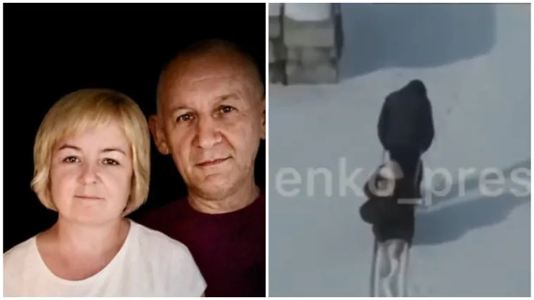 Bolna snimka: Uplakani muž na sanjkama vuče ranjenu ženu bježeći od dronova