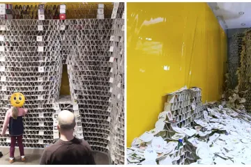 Mjesec dana gradio toranj od 63.000 podmetača, nestao je u trenu: Nevjerojatno &scaron;to se dogodilo