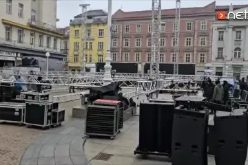 Bina se postavlja, donosimo snimke s Trga: Doček uživo pratite na RTL-u