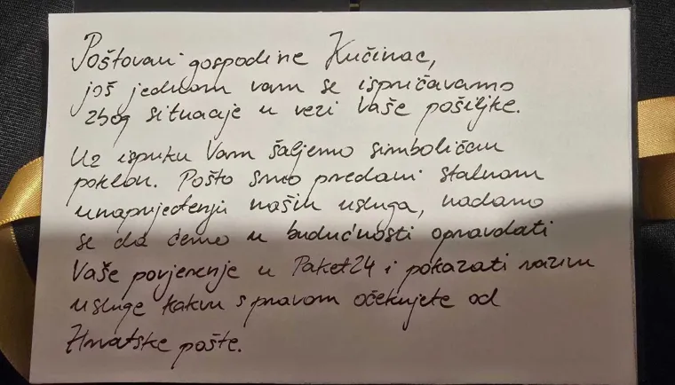 Sjećate se paketa koji je 40 dana 'lutao' Hrvatskom? Pazite kako se HP ispričao Robertu