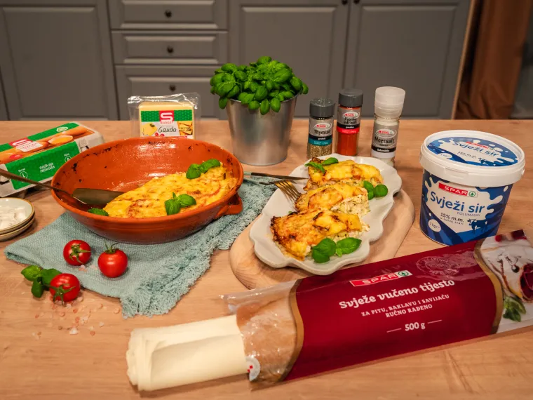 Chef &Scaron;piček pokazao je Marku Vargeku kako pripremiti slasnu gibanicu s puretinom, sirom i tikvicama