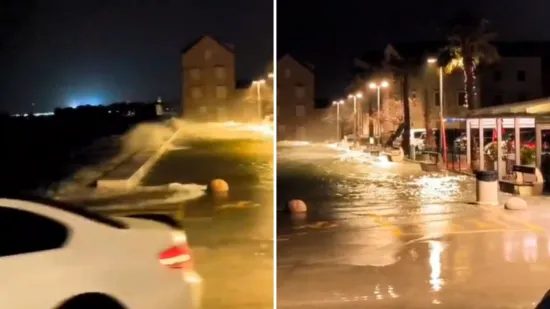 Dalmaciju pogodila nezapamćena plima! More u Ka&scaron;telima 'progutalo' rivu, stižu dramatične snimke
