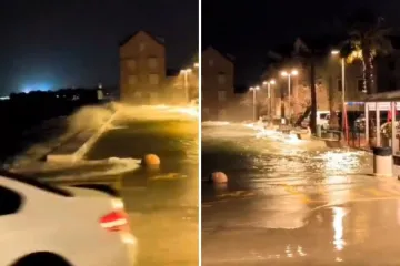 Dalmaciju pogodila nezapamćena plima! More u Ka&scaron;telima 'progutalo' rivu, stižu dramatične snimke