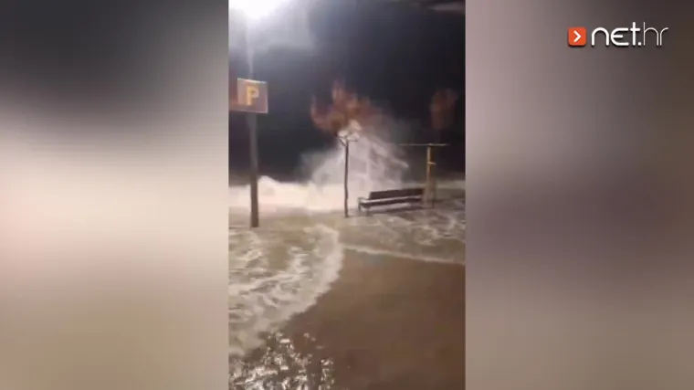 Jako nevrijeme u Ka&scaron;tel novom podiglo je razinu mora i za 95 centimetara