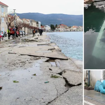 Jutro nakon olujnog juga i ekstremne plime: Razbijena riva, razvaljena vrata, brodice pod morem