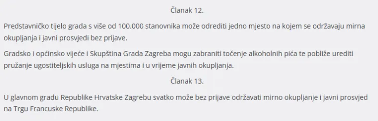 Možete prosvjedovati bez dozvole u Zagrebu: Mogli biste i u Splitu i Rijeci, ali ima jedna kvaka