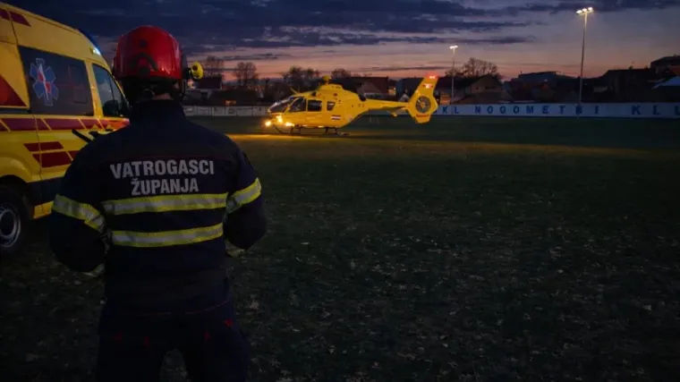 Helikopter Hitne u zadnji čas spasio život u Županji: 'Da je poziv stigao samo dvije minute kasnije...'