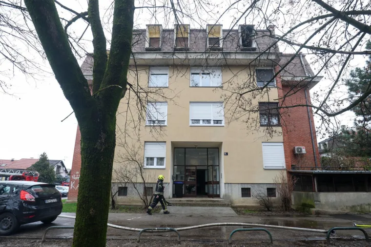 Pogledajte prizore drame na Jarunu: Buknuo požar u stanu, vatrogasci izvlačili ljude