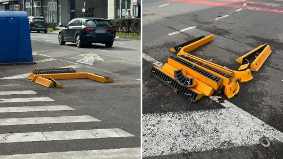 Netko će nastradati! Razvaljene barijere stoje mjesecima usred Zagreba, nitko ne reagira