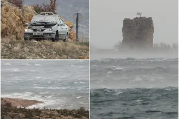 Bura zaustavila auto i potrgala haubu, pogledajte nevjerojatne prizore: 'Zaustavio sam se i ponudio pomoć'
