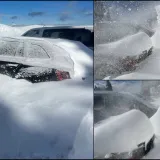 Snježna mećava izazvala kaos u susjedstvu: Zatrpani auti, sru&scaron;ena stabla...