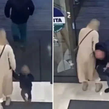 Objavili snimku užasa iz trgovine: Mu&scaron;karac poku&scaron;ao otrgnuti dijete (1) majci iz ruku!