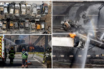 Prizori katastrofe lede krv u žilama: Cisterna eksplodirala nasred ceste, ljudi su gorili