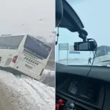 Kaos u Međimurju zbog snijega: S ceste izletio i &scaron;kolski autobus pun djece, do&scaron;lo do jo&scaron; jednog incidenta