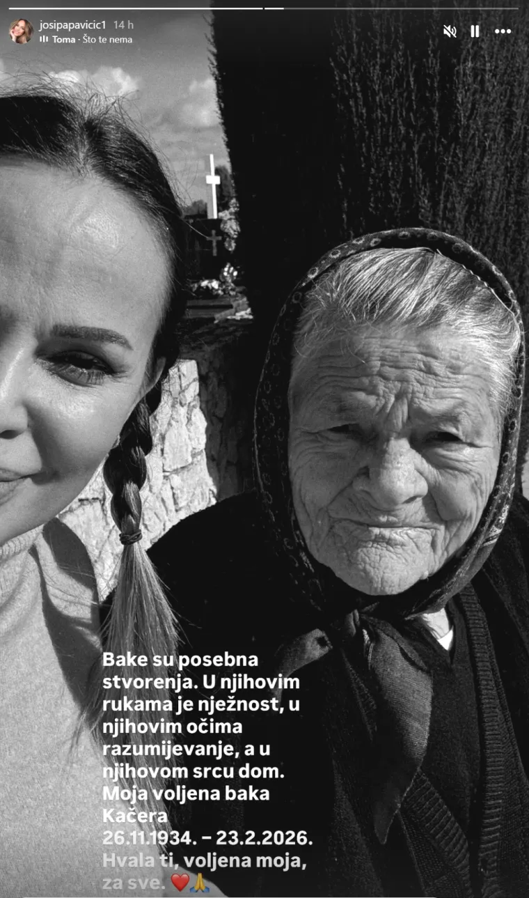 Josipa Pavičić slomljena nakon gubitka: &lsquo;Hvala ti, voljena moja, za sve&rsquo;