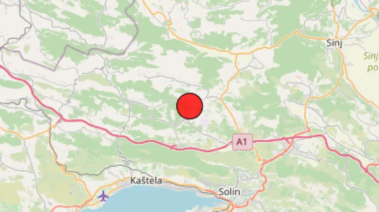 Potres zatresao Sinj i okolicu, seizmolo&scaron;ka služba objavila detalje