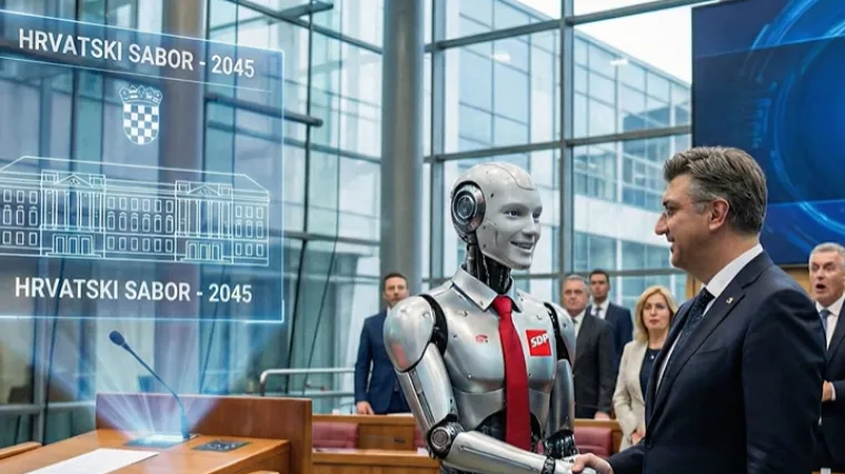 &Scaron;ok u parlamentu: Robot SDP-a pre&scaron;ao u HDZ, s premijerom oti&scaron;ao na ulje