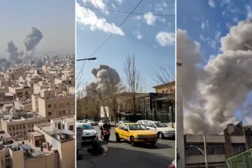 Prve snimke brutalnog udara na Iran: Gusti dim iznad glavnog grada, Trump potvrdio napad