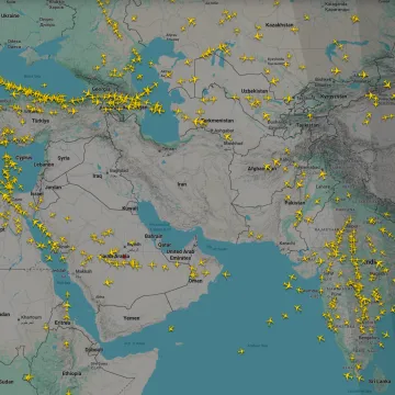 Ovo je nebo iznad Bliskog istoka, tu ne lete vi&scaron;e avioni, samo ubojite rakete