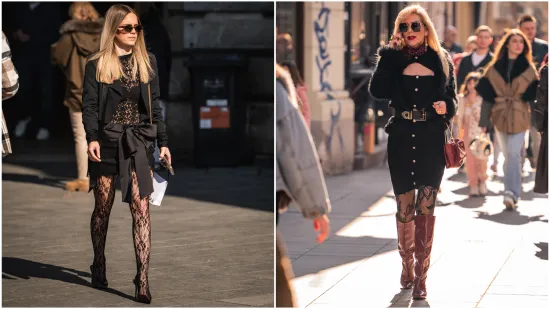 Ove dame su se posebno pripremile: Kombinacija s mrežastim najlonkama zasjenile prolaznike