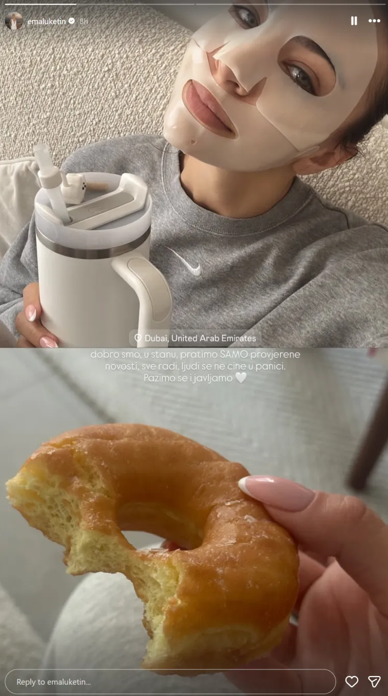 Hrvatska influencerica oglasila se iz Dubaija: 'Dobro smo, sve radi... Pazimo se i javljamo'