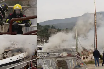 Vatrogasci nakon neprospavane noći uspjeli obraniti luku kod Splita: 'U&scaron;li smo u srce broda'