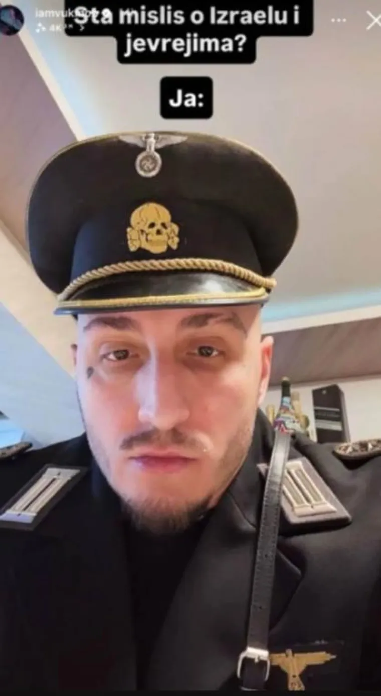 Vuk Mob pozirao u nacističkoj uniformi i vrijeđao Židove: Instagram odmah reagirao
