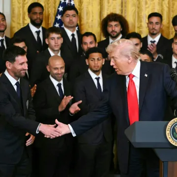 Ovo morate vidjeti! Messi posjetio Trumpa u Bijeloj kući: Neki izrazi lica su komični