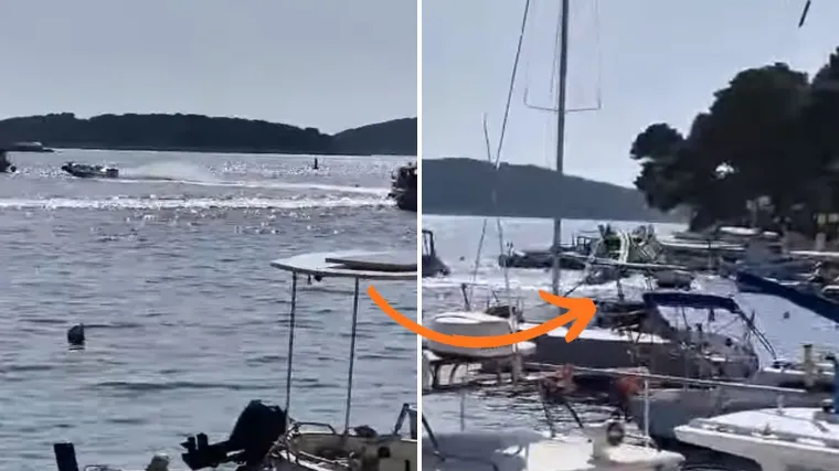 &Scaron;iri se bizarna snimka s Hvara: Gliser juri bez čovjeka, a onda...